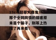 17c一起草大爆发！那个全网同情的弱者原来是个骗子，别等上热搜了再来看！