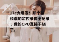 17c大爆发！那个被和谐的监控录像全纪录，我的CPU直接干烧了。